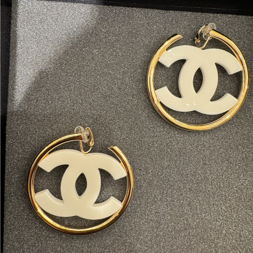 2024 Chanel double C clip-on earrings
